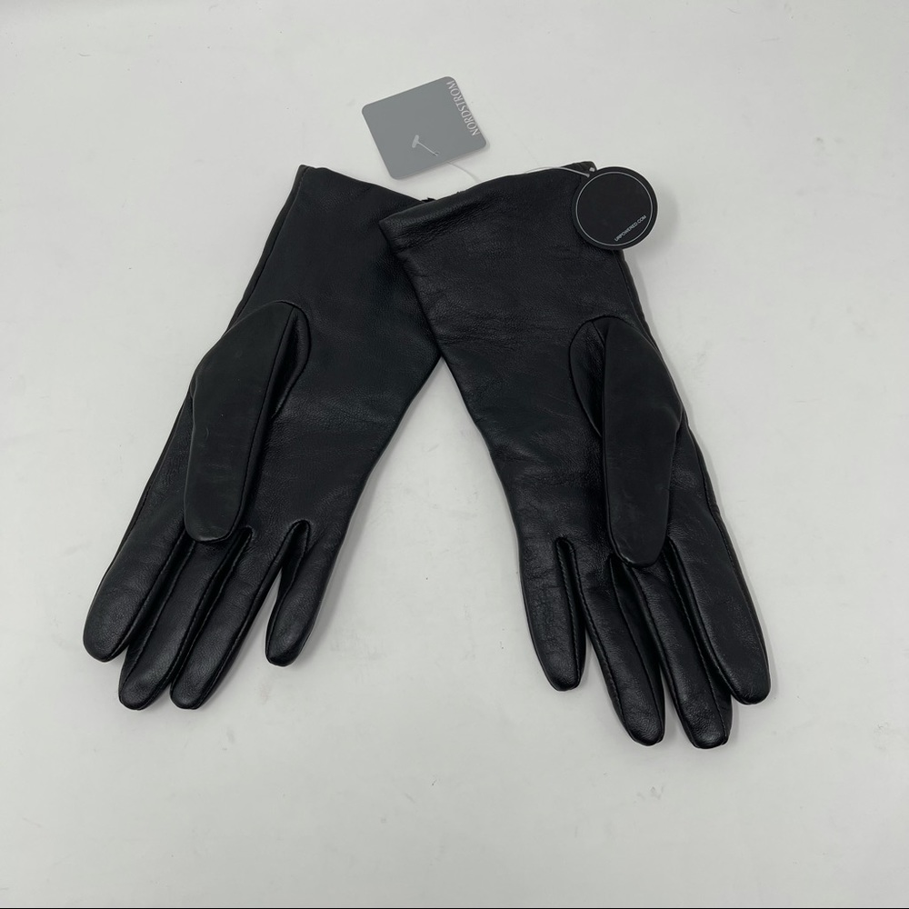 Nordstrom leather gloves women’s 8 black
